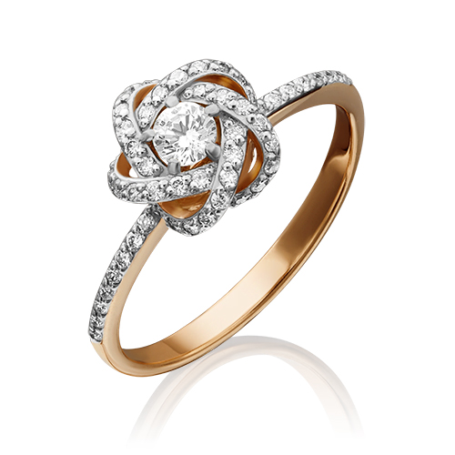 

Кольцо из золота р. 17,5 PLATINA jewelry 01-1435-00-101-1110-30, бриллиант, 01-1435-00-101-1110-30