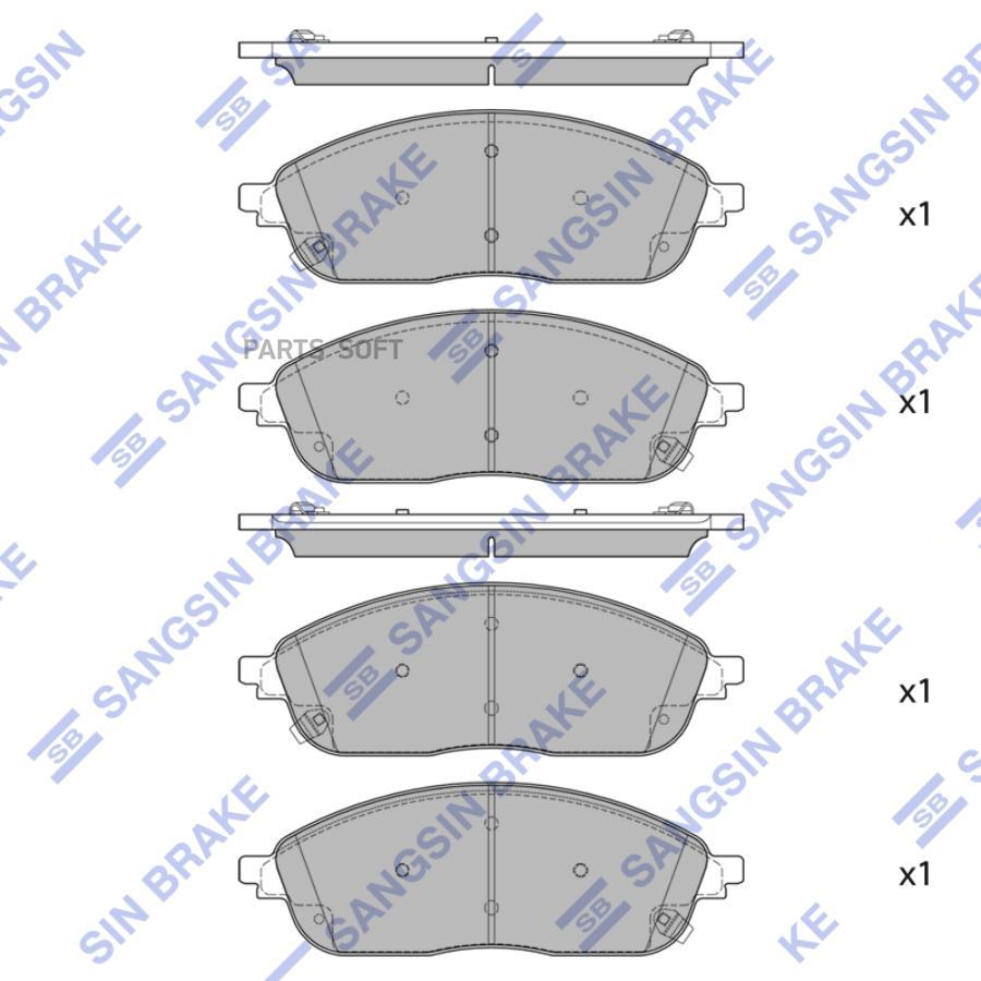 

Тормозные колодки Sangsin brake дисковые SP4550