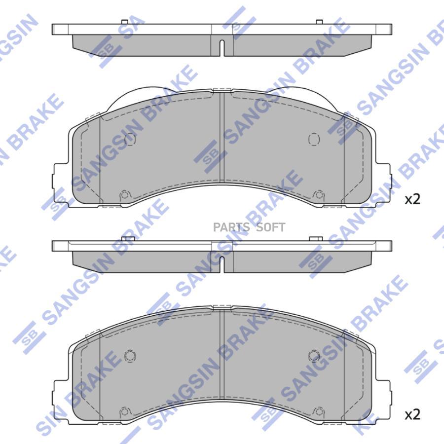 

Тормозные колодки Sangsin brake дисковые SP4056