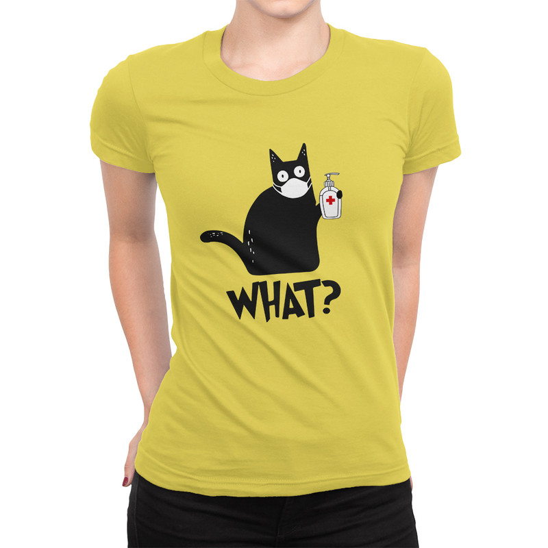 

Футболка женская Dream Shirts Котик На Карантине желтая M, Желтый, Котик На Карантине