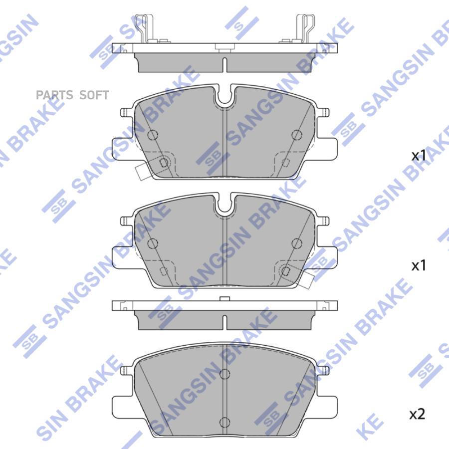 

Тормозные колодки Sangsin brake дисковые SP2917