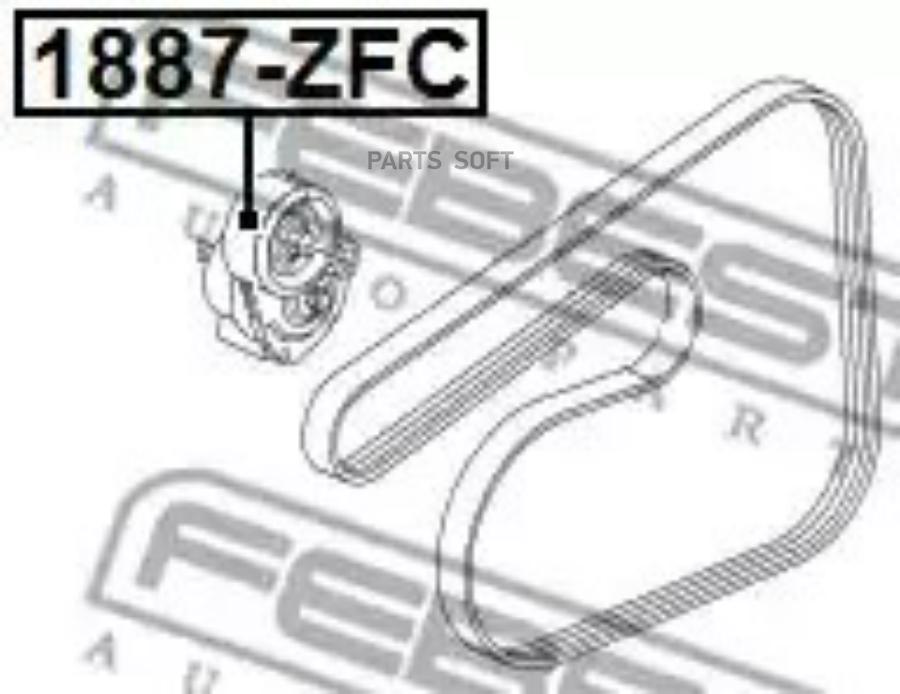 

FEBECT 1887ZFC 1887-ZFC_ролик натяжной!\ Chevrolet Cruze 10>