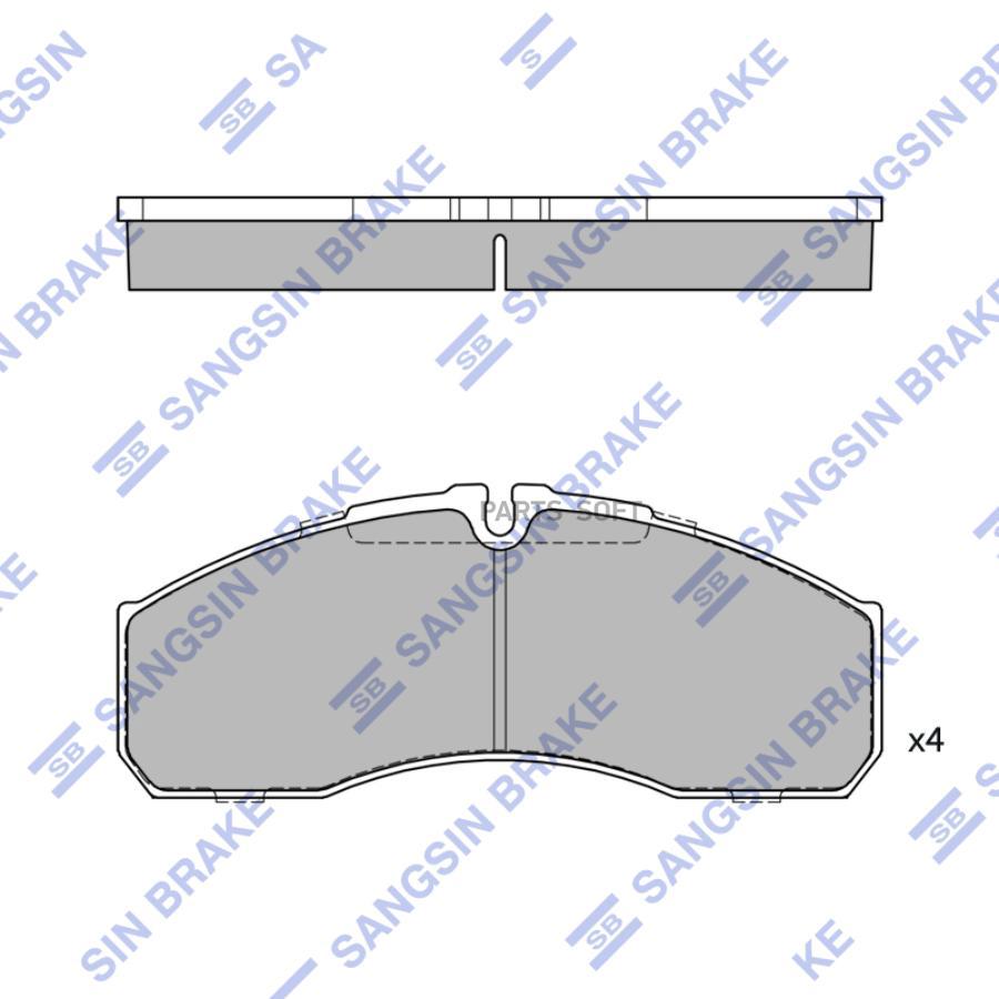 

Тормозные колодки Sangsin brake дисковые SP4416