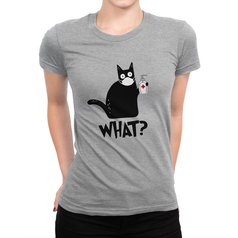 

Футболка женская Dream Shirts Котик На Карантине серая S, Серый, Котик На Карантине
