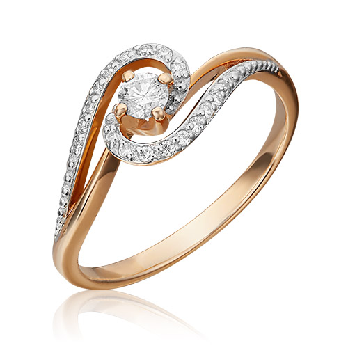 

Кольцо из золота р. 17 PLATINA jewelry 01-1500-00-101-1110-30, бриллиант, 01-1500-00-101-1110-30