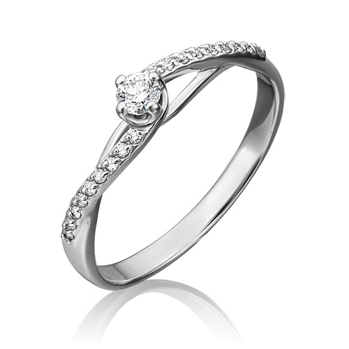 

Кольцо из золота р. 17 PLATINA jewelry 01-1503-00-101-1120-30, бриллиант, 01-1503-00-101-1120-30