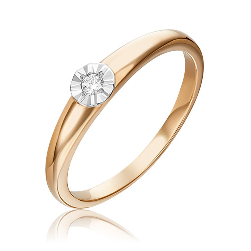 

Кольцо из красного золота с бриллиантом р. 15,5 PLATINA jewelry 01-1510-00-101-1110-30, 01-1510-00-101-1110-30