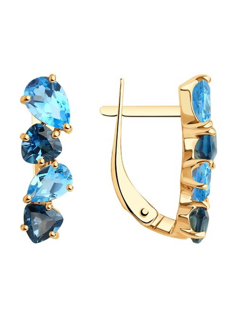 

Серьги из золота TEO MAORI 8728315, топаз, 8728315