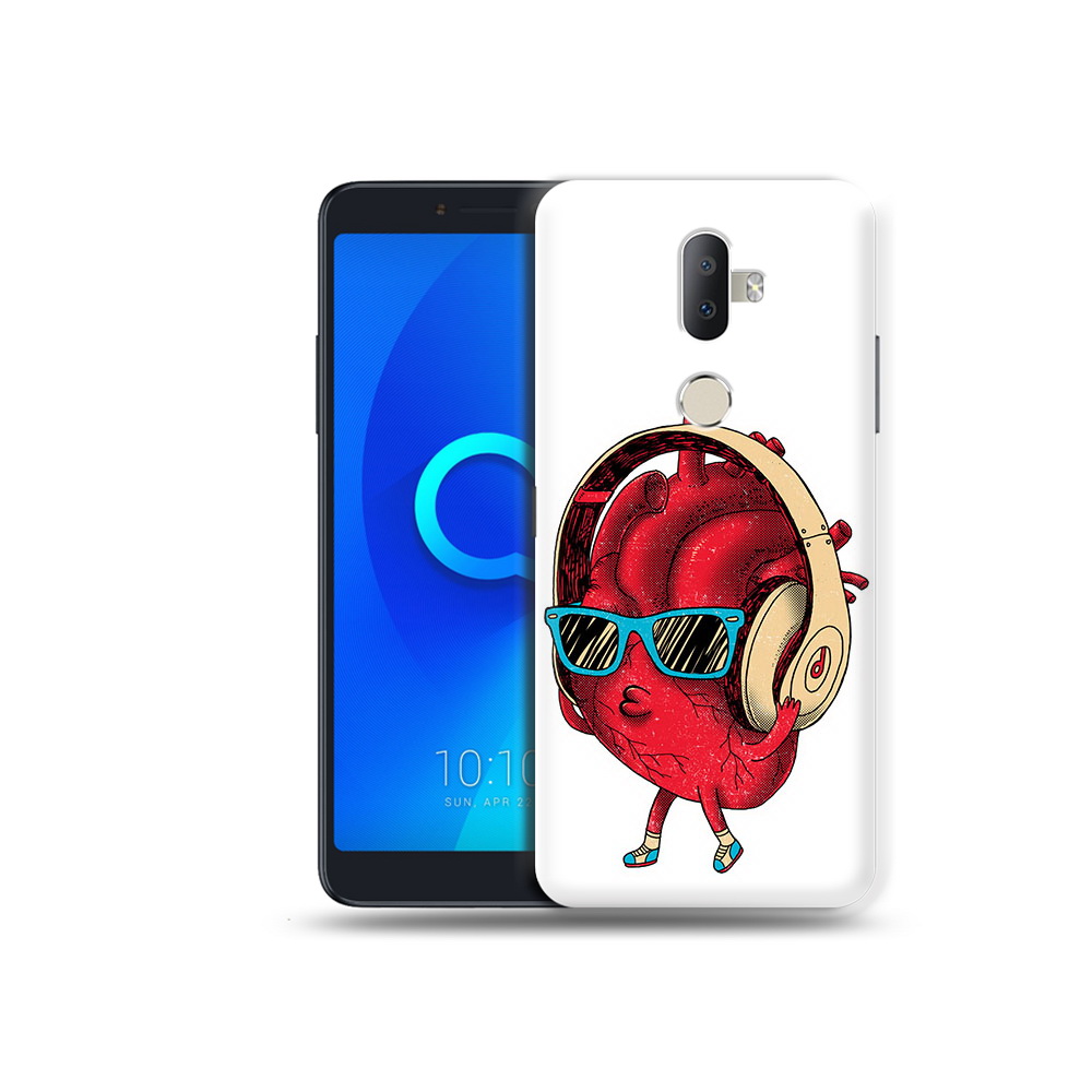 

Чехол MyPads Tocco для Alcatel 3V слушай сердце, Прозрачный, Tocco