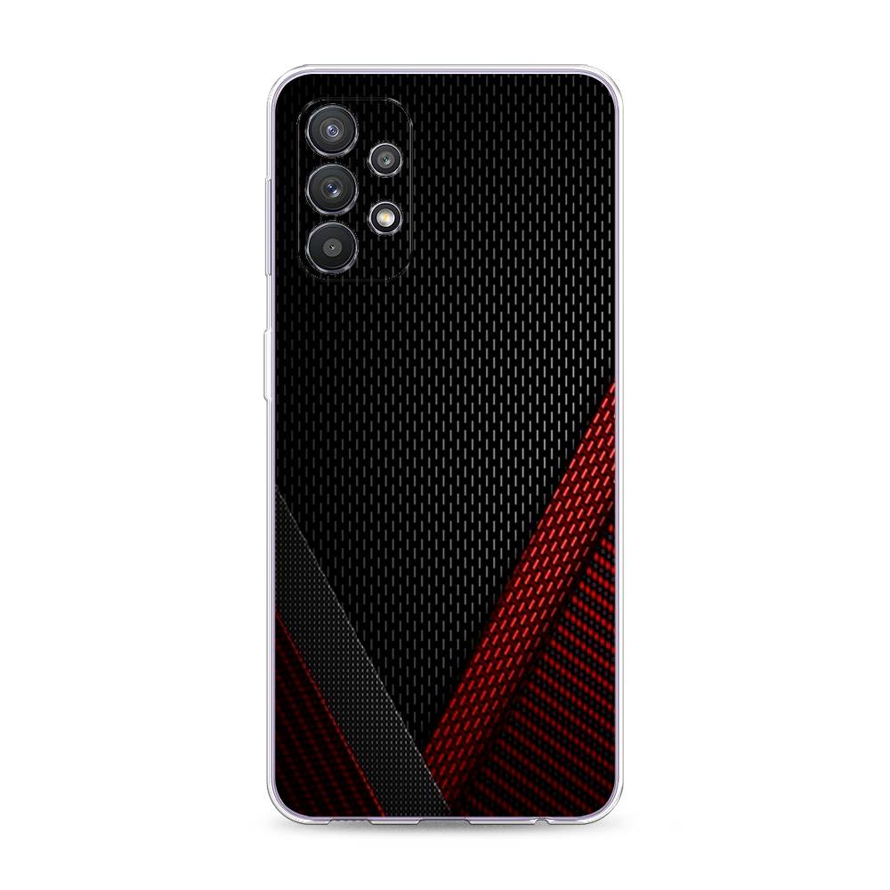 фото Силиконовый чехол "красный карбон" на samsung galaxy a32 awog