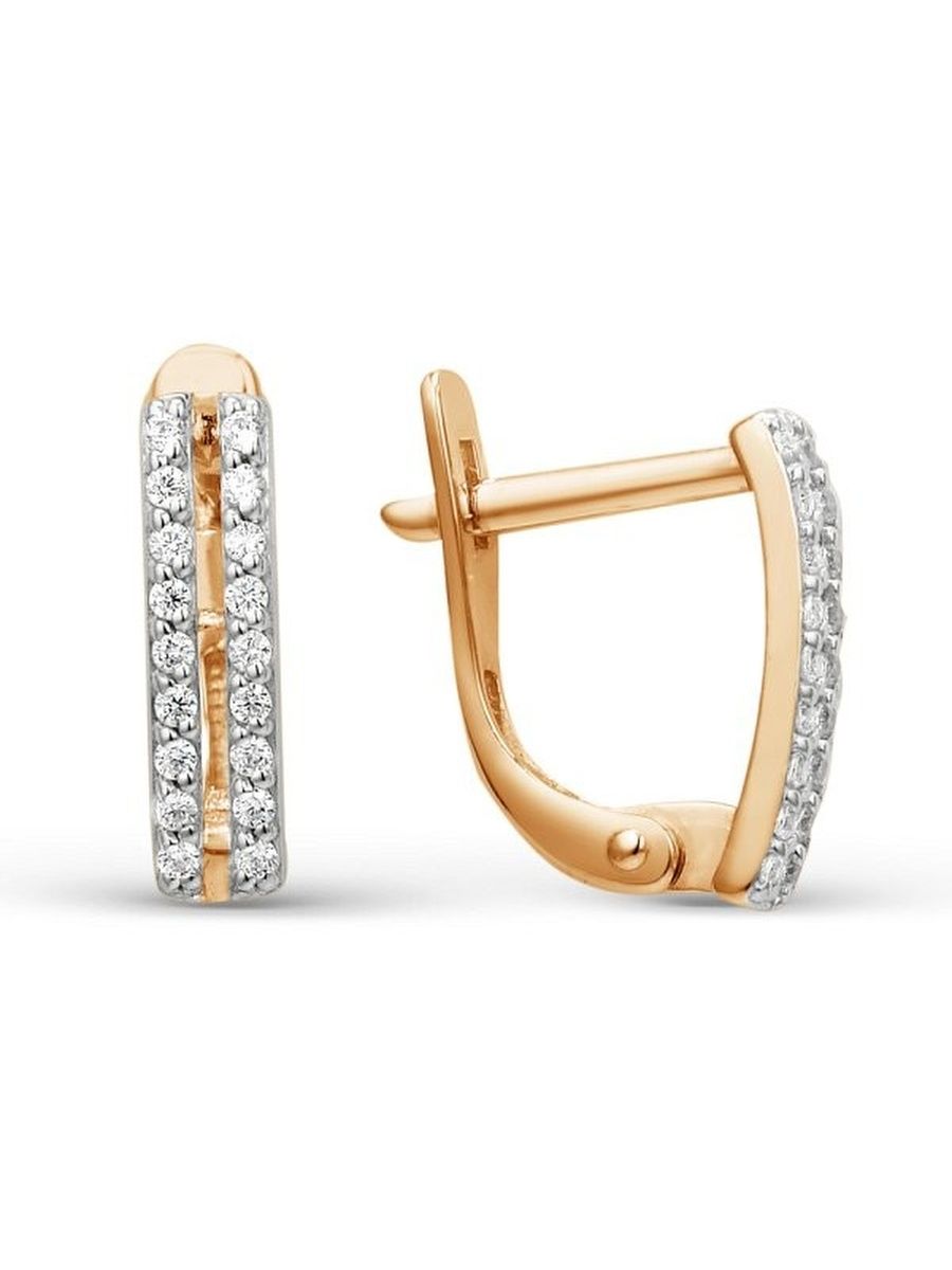 

Серьги из золота TEO MAORI 8000512-1102, фианит, 8000512-1102