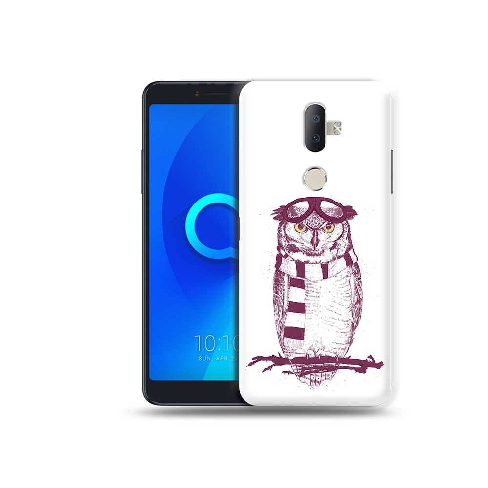 

Чехол MyPads Tocco для Alcatel 3V сова-летчик, Прозрачный, Tocco