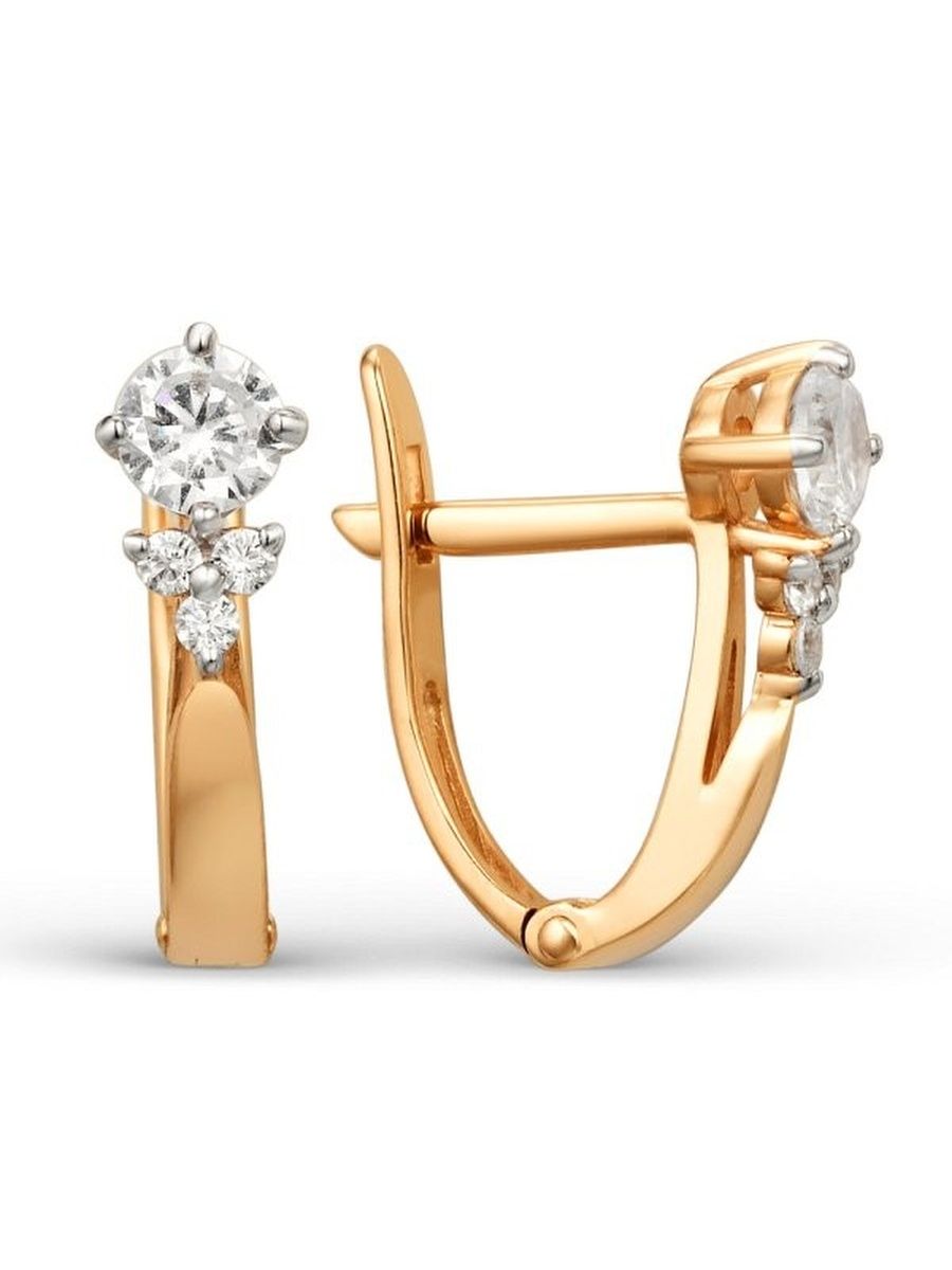 

Серьги из золота TEO MAORI 8000982-1102, фианит, 8000982-1102