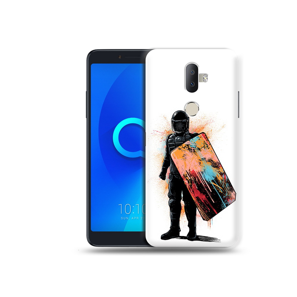 

Чехол MyPads Tocco для Alcatel 3V солдат с красочным щитом, Прозрачный, Tocco