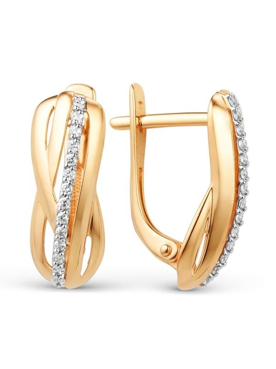 

Серьги из золота TEO MAORI 8001902-1102, фианит, 8001902-1102