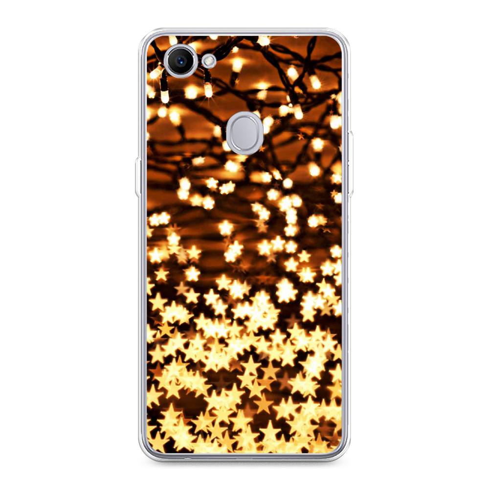 

Чехол для Oppo F7 "Новогодняя гирлянда", Золотистый, 250350-5