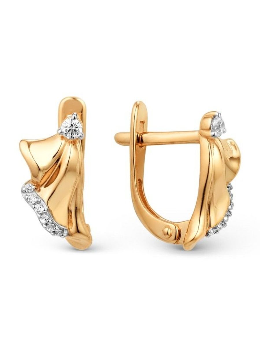 

Серьги из золота TEO MAORI 8002402-1102, фианит, 8002402-1102