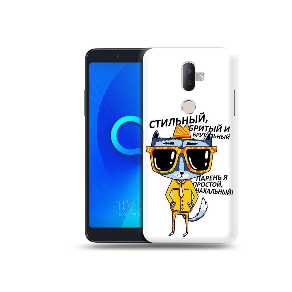 

Чехол MyPads Tocco для Alcatel 3V стильный кот, Прозрачный, Tocco
