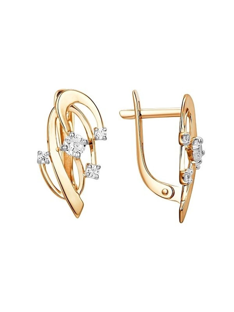 

Серьги из золота TEO MAORI 8016422-1102, фианит, 8016422-1102