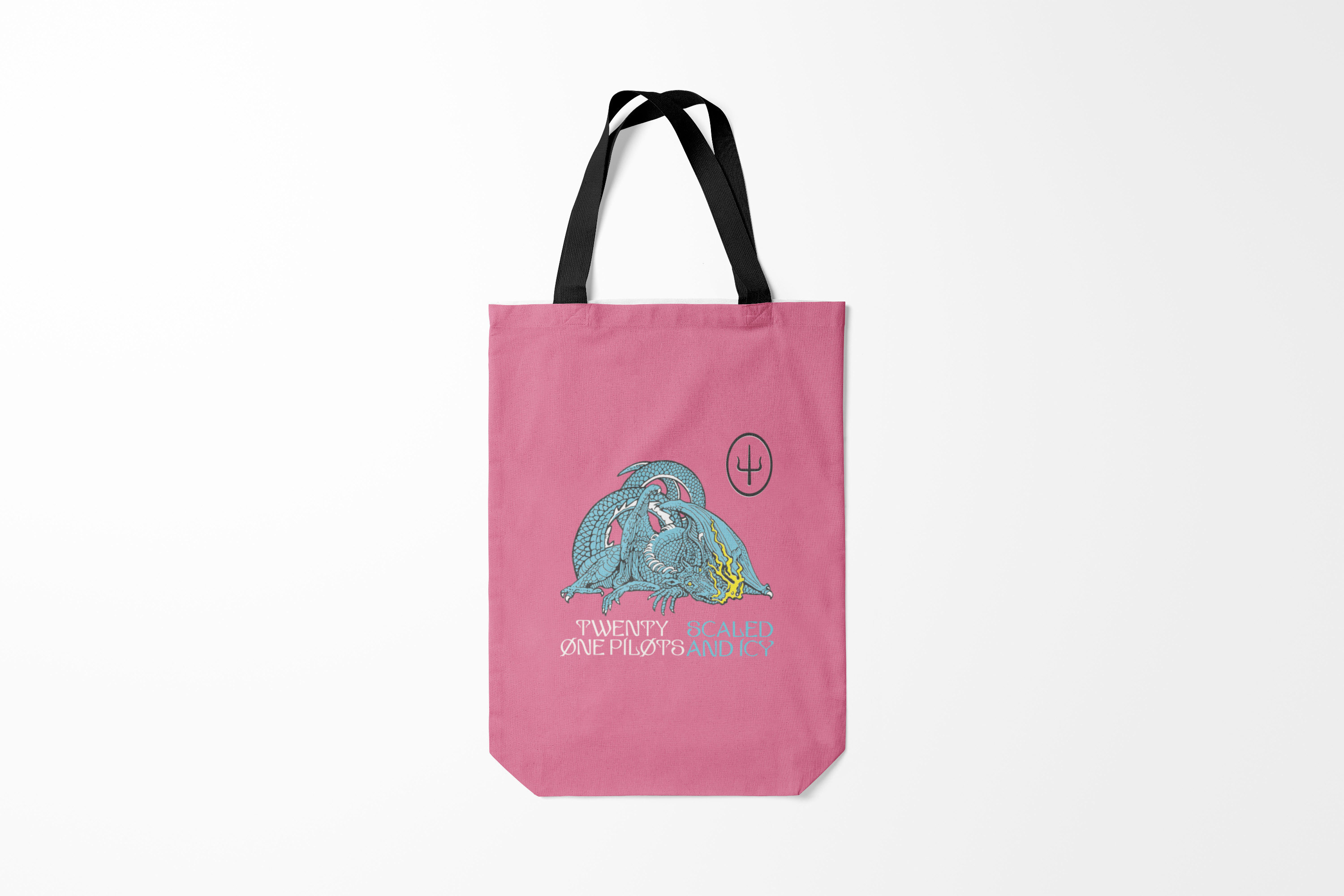 

Сумка шoппер унисекс Burnettie Twenty one pilots 21 scaled and icy dragon, черный, Twenty one pilots 21 scaled and icy dragon