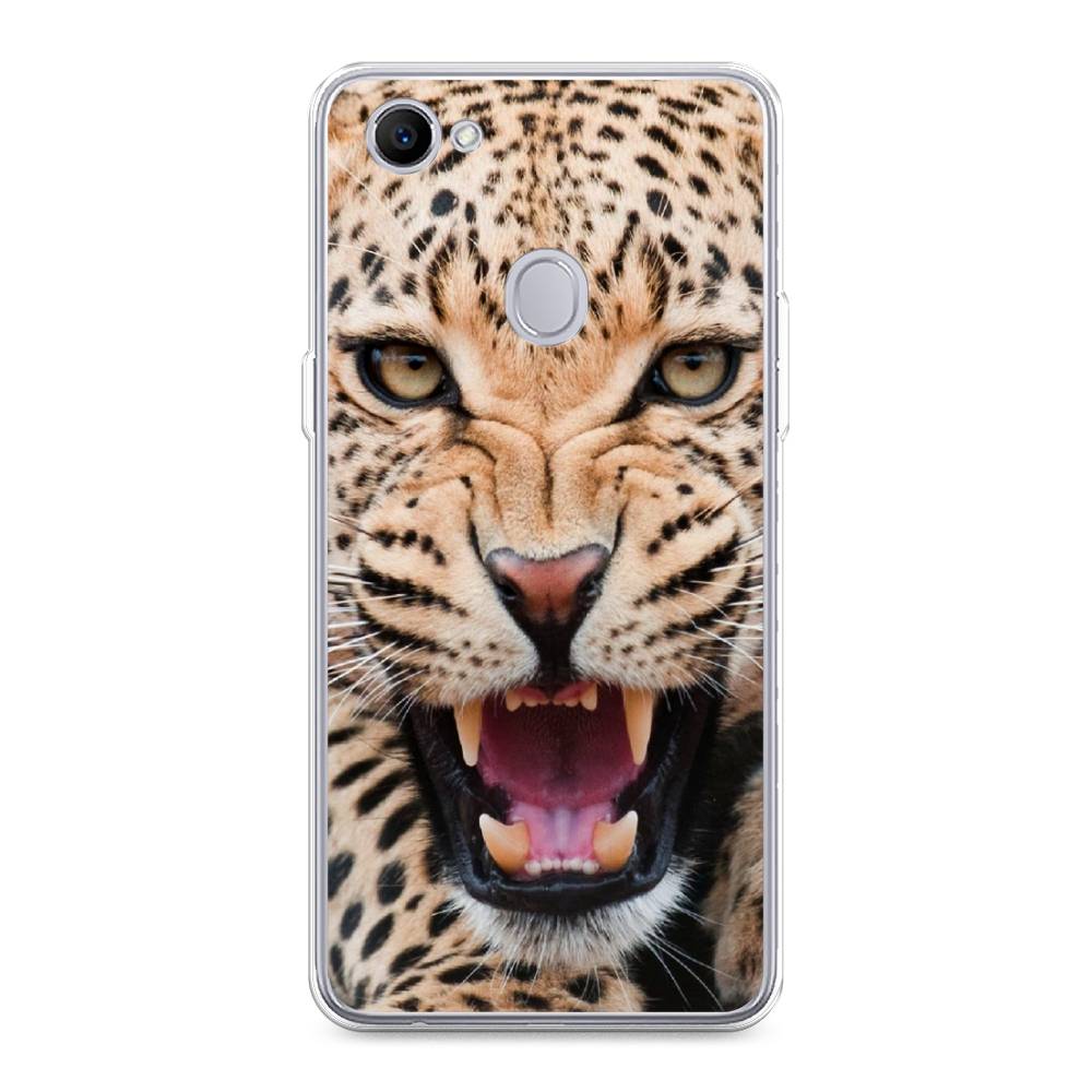 

Чехол для Oppo F7 "Леопард 3d", Бежевый;черный, 250350-6