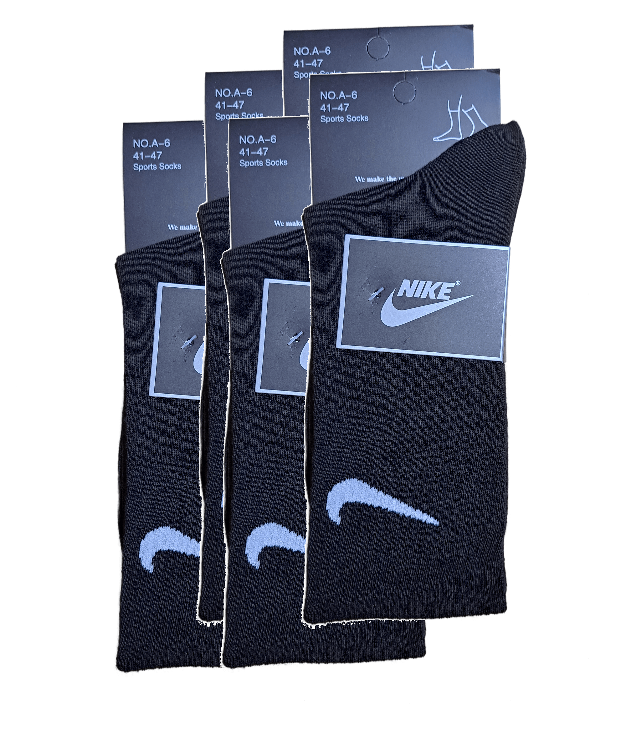 Комплект носков женских Nike NIKE-A-6_5-(Black) черных one size