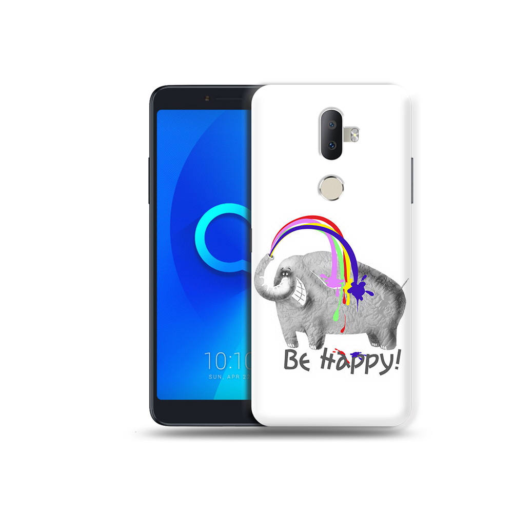 

Чехол MyPads Tocco для Alcatel 3V счастливый слон, Прозрачный, Tocco