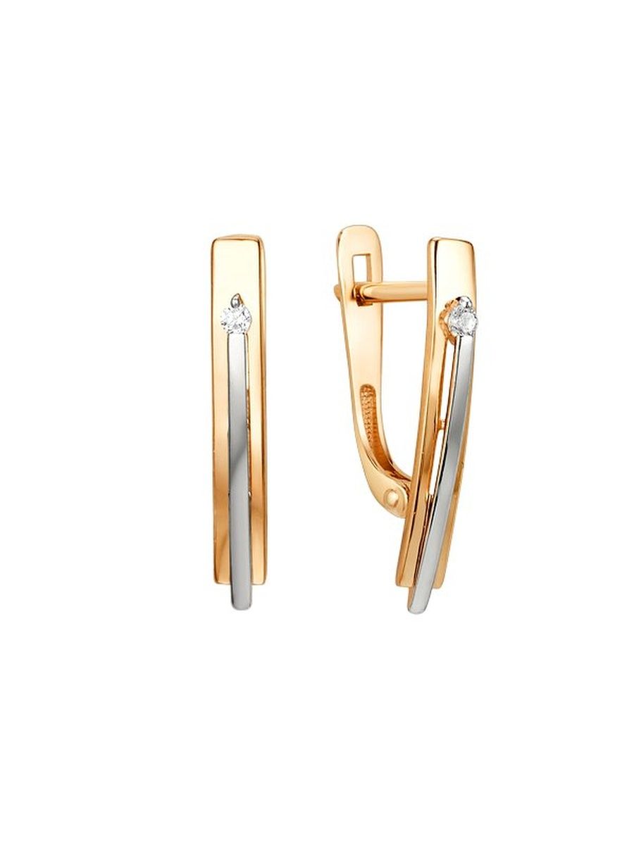

Серьги из золота TEO MAORI 8019242-1102, фианит, 8019242-1102