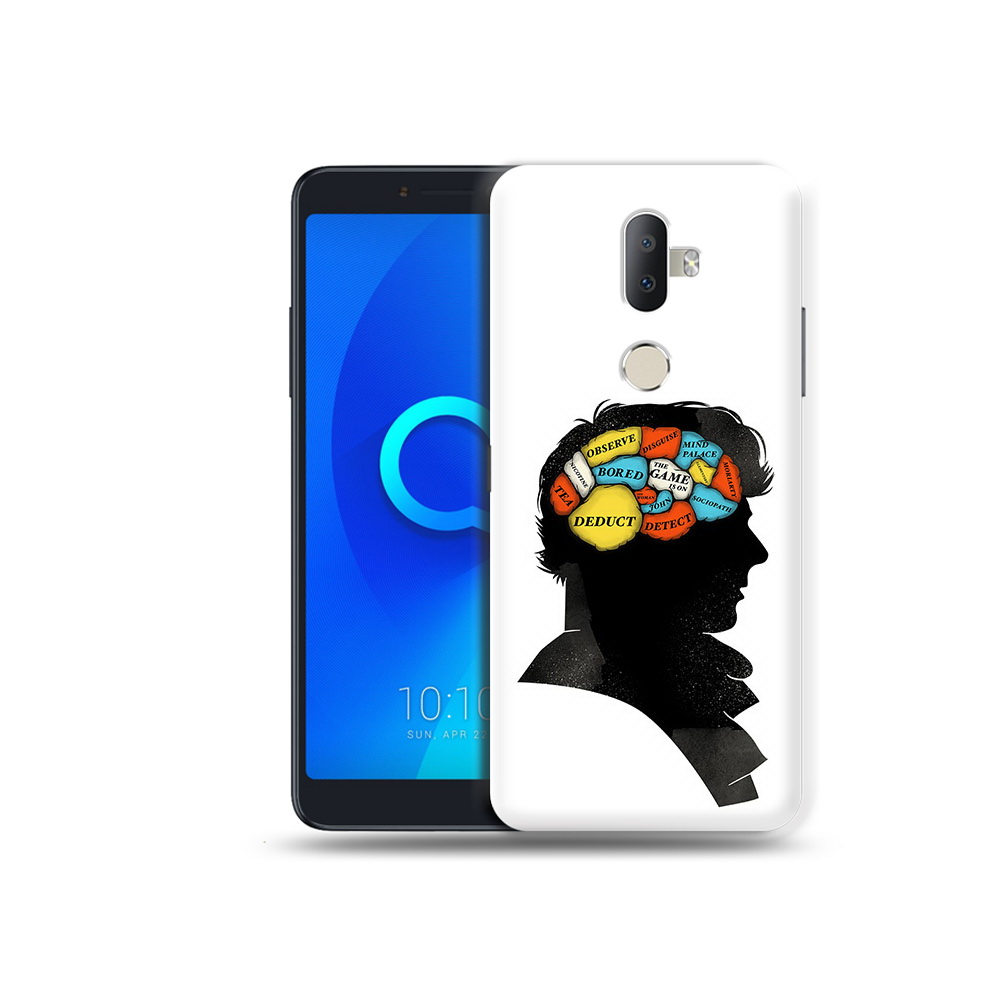 

Чехол MyPads Tocco для Alcatel 3V темный рисунок, Прозрачный, Tocco