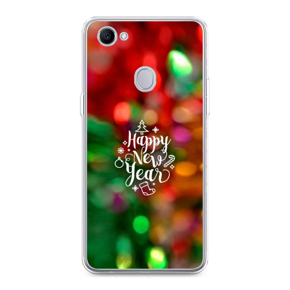 

Чехол для Oppo F7 "Новый Год на елке", Зеленый;красный;желтый, 250350-5