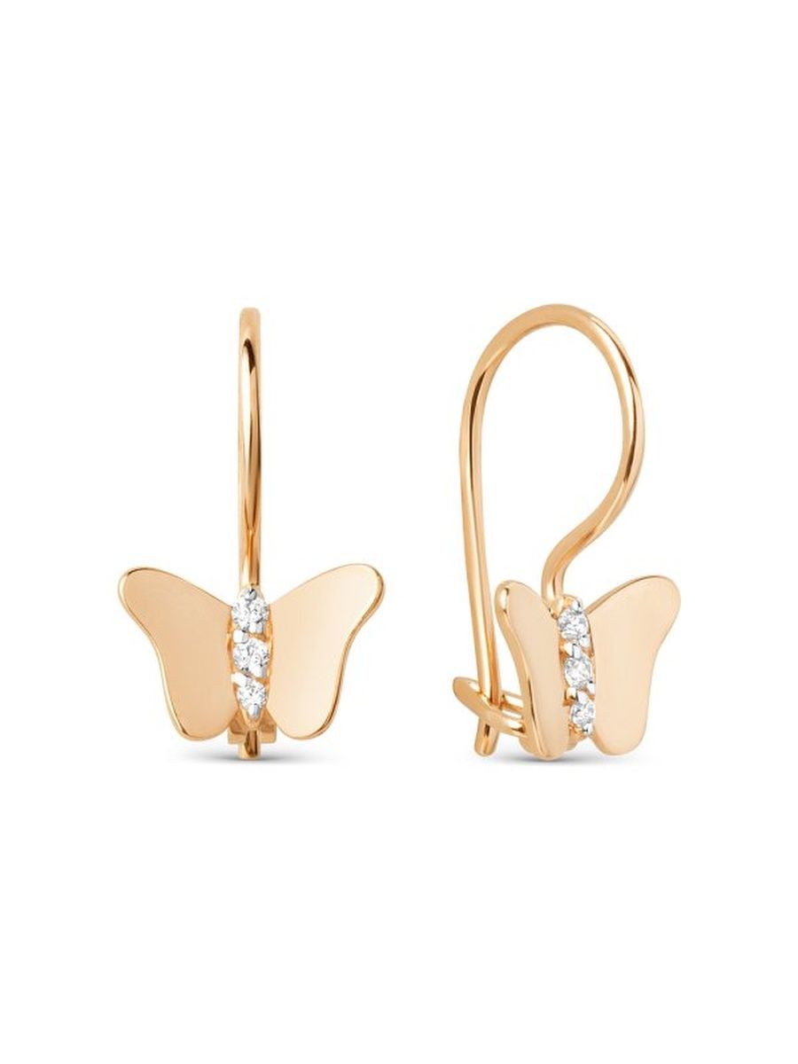 

Серьги из золота TEO MAORI 8021122-1102, фианит, 8021122-1102