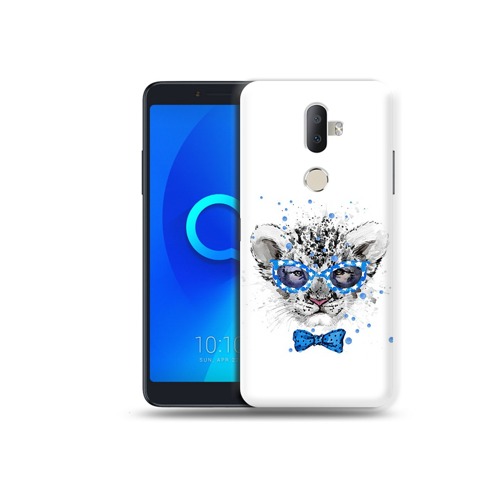 

Чехол MyPads Tocco для Alcatel 3V тигренок с бабочкой, Прозрачный, Tocco