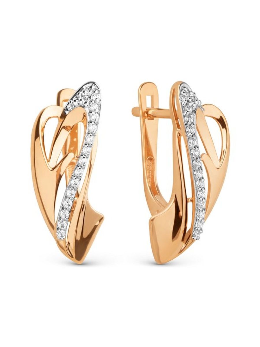 

Серьги из золота TEO MAORI 8023602-1102, фианит, 8023602-1102