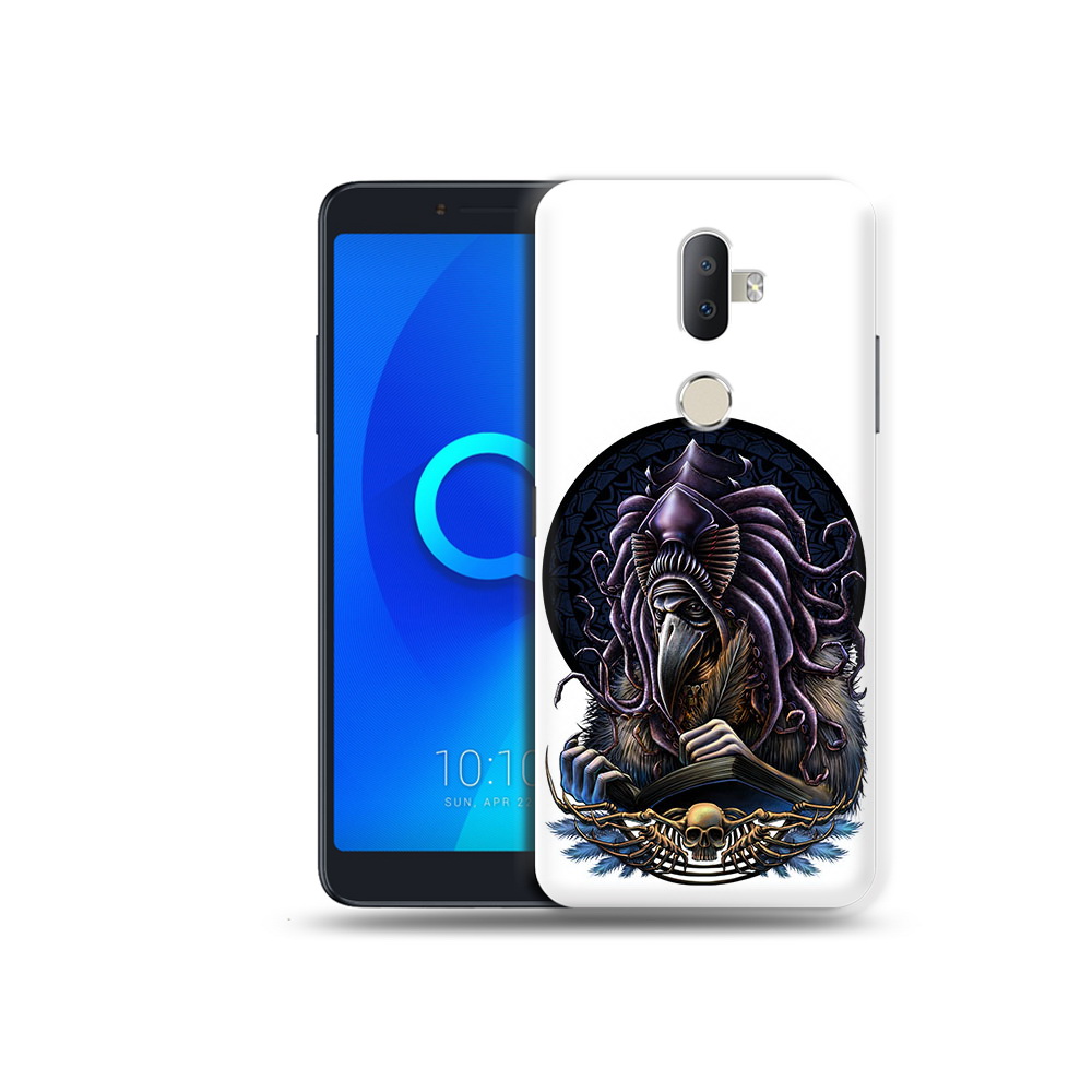 

Чехол MyPads Tocco для Alcatel 3V умный ворон, Прозрачный, Tocco