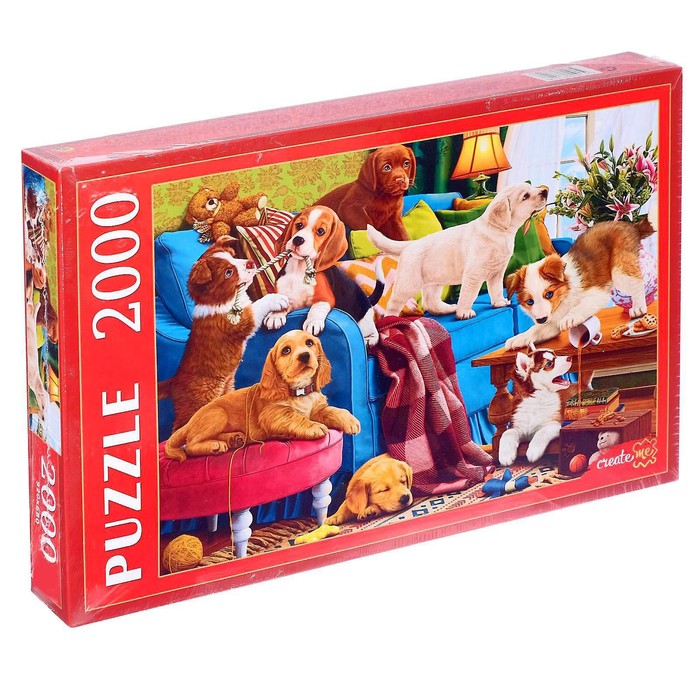 

Пазлы «Игривые щенки», 2000 элементов