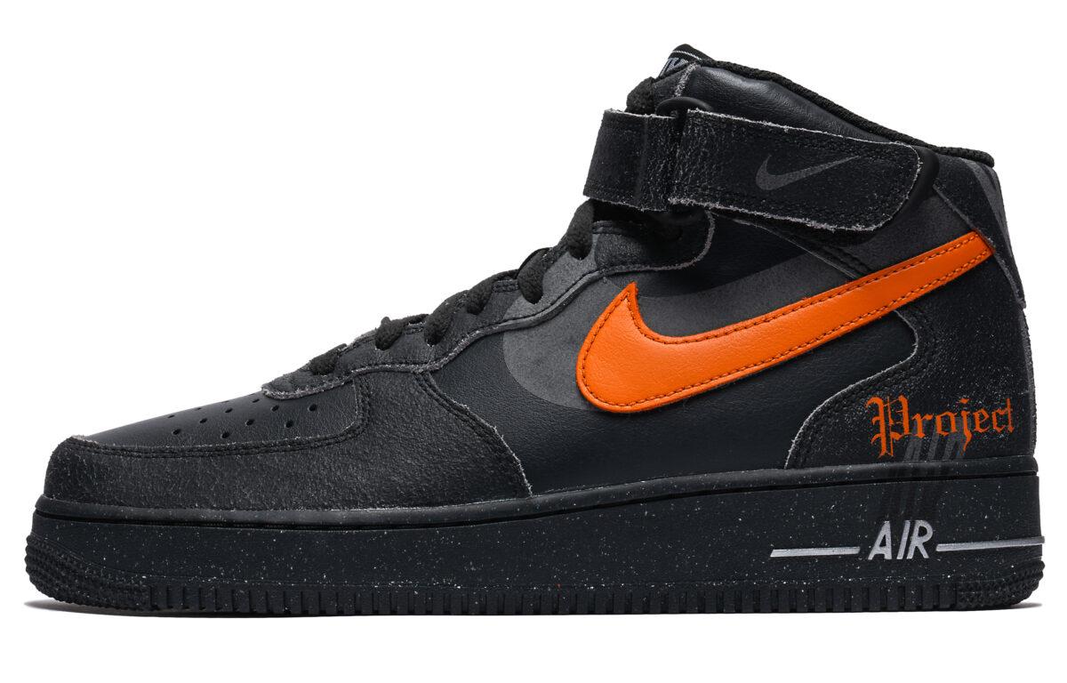

Кеды унисекс Nike Air Force 1 Project черные 38.5 EU, Черный, Air Force 1 Project