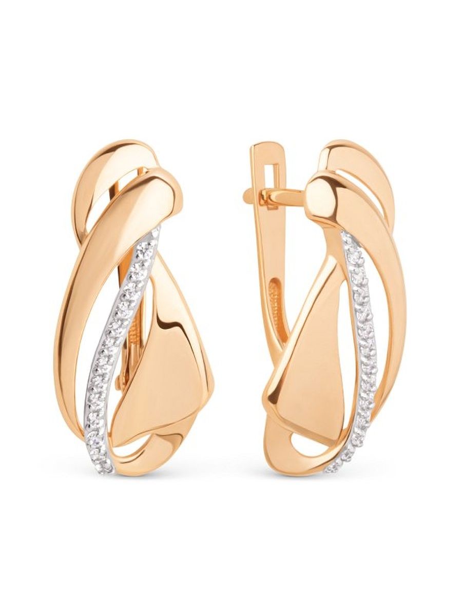 

Серьги из золота TEO MAORI 8024682-1102, фианит, 8024682-1102