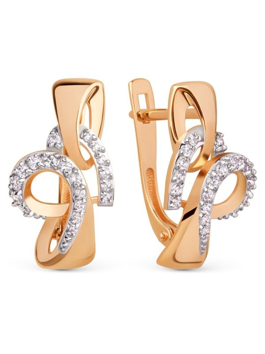 

Серьги из золота TEO MAORI 8024972-1102, фианит, 8024972-1102