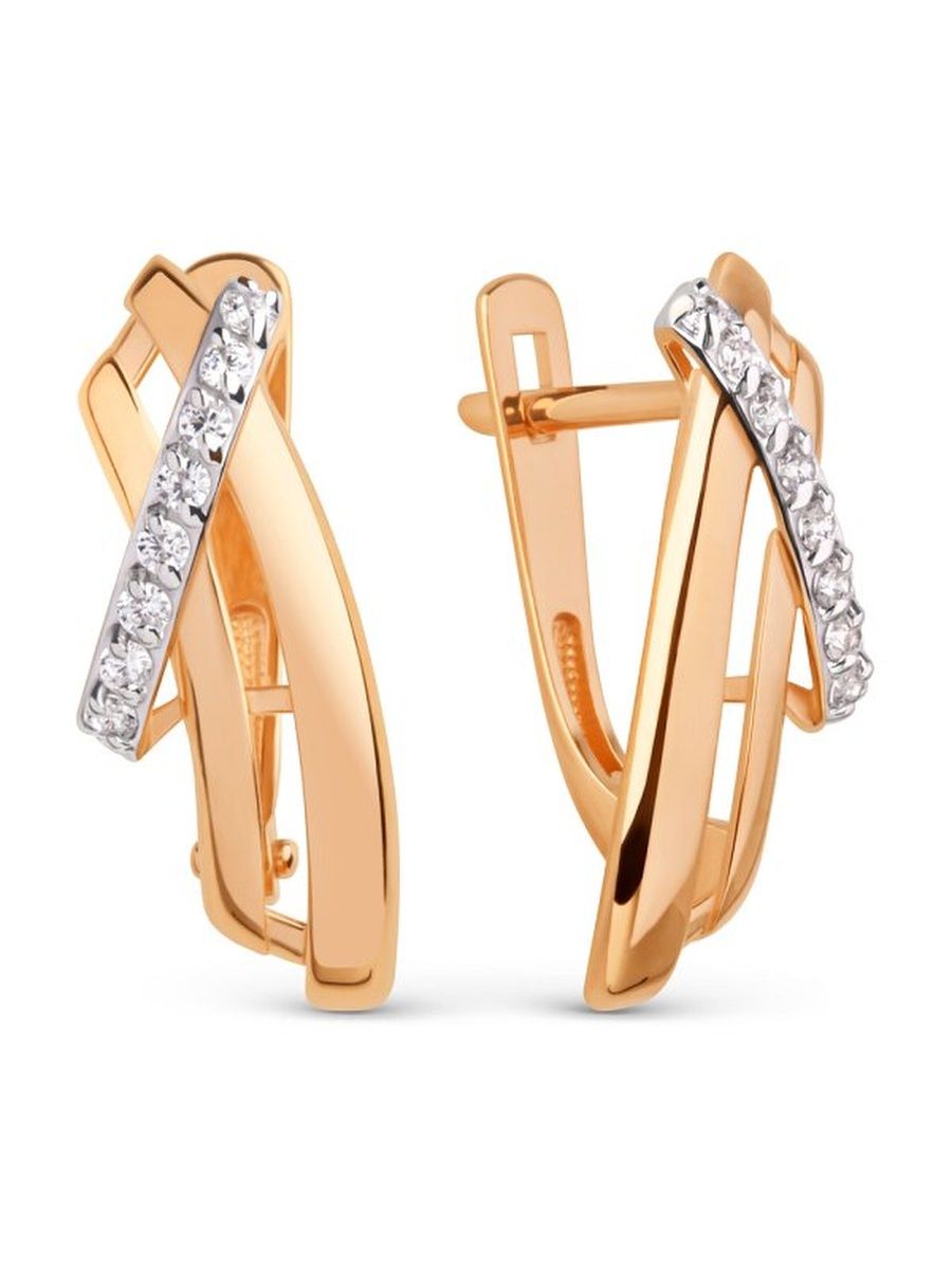 

Серьги из золота TEO MAORI 8025342-1102, фианит, 8025342-1102