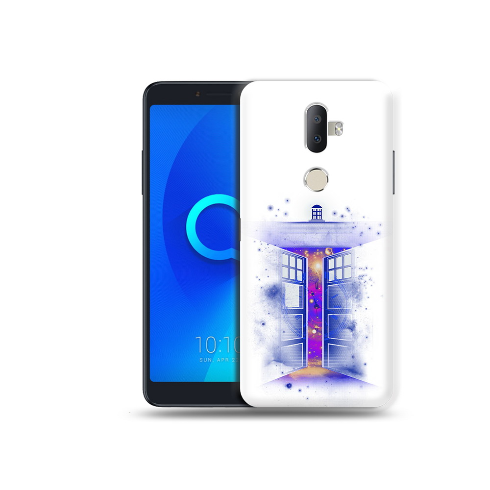 

Чехол MyPads Tocco для Alcatel 3V фиолетовый уголок абстракция, Прозрачный, Tocco