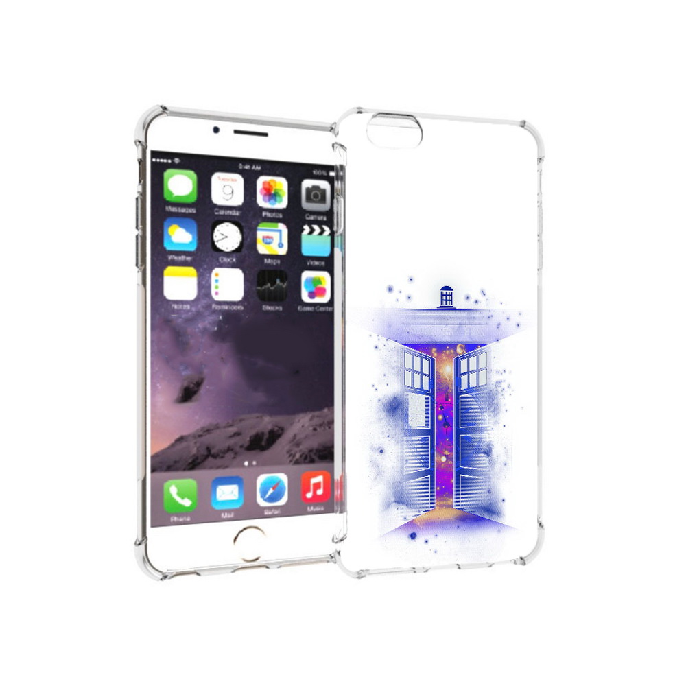 

Чехол MyPads Tocco для Apple iPhone 6 Plus фиолетовый уголок абстракция, Прозрачный, Tocco