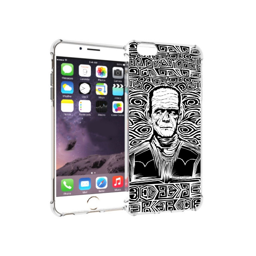 

Чехол MyPads Tocco для Apple iPhone 6 Plus франкенштейн черно белый, Прозрачный, Tocco