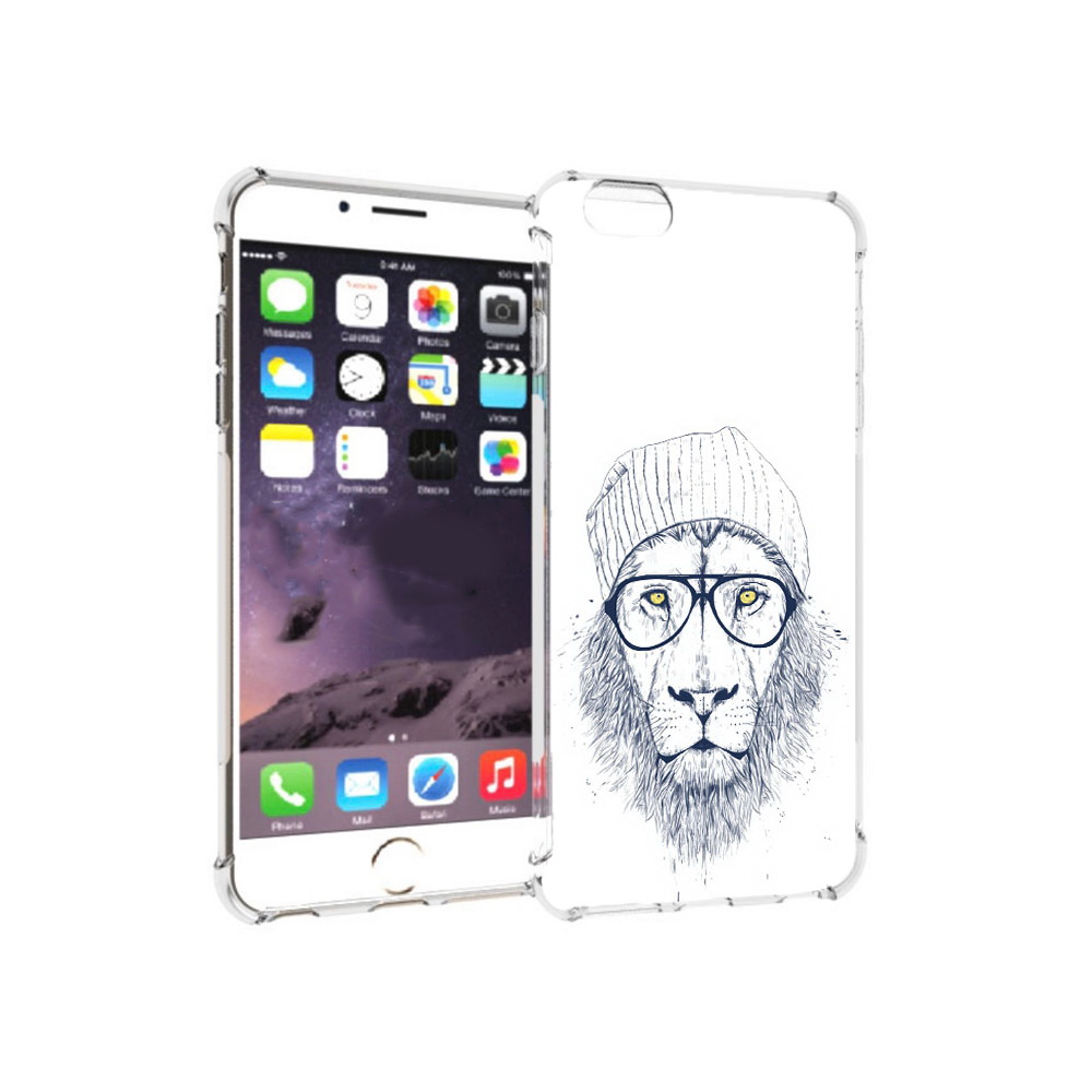 

Чехол MyPads Tocco для Apple iPhone 6 Plus хиппи лев, Прозрачный, Tocco