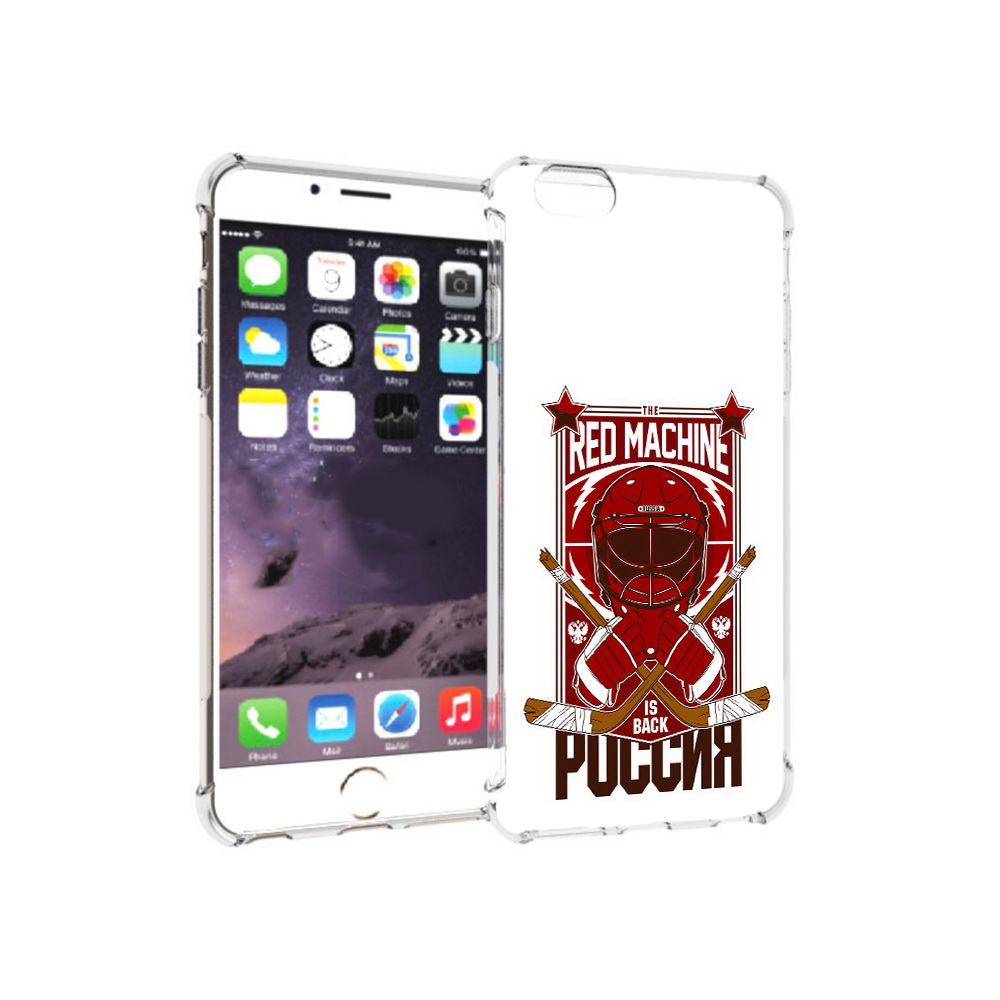 

Чехол MyPads Tocco для Apple iPhone 6 Plus хоккей россия, Прозрачный, Tocco