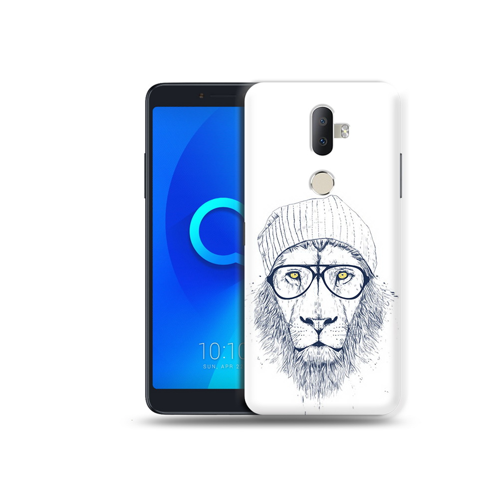 

Чехол MyPads Tocco для Alcatel 3V хиппи лев, Прозрачный, Tocco