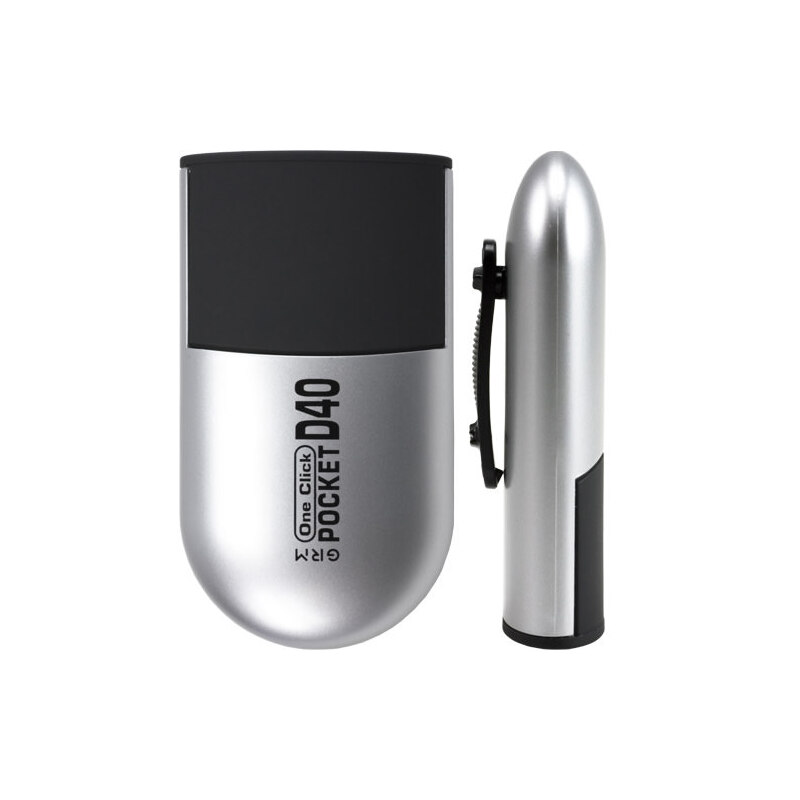 

GRM Pocket R40 ONE CLICK. Карманная печать д.40 корпус серебряный