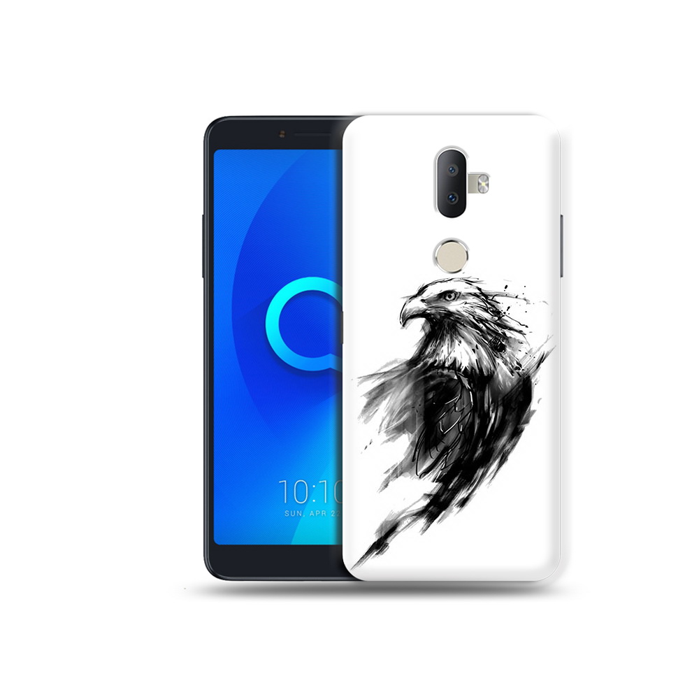 

Чехол MyPads Tocco для Alcatel 3V чб птица, Прозрачный, Tocco