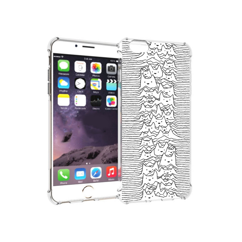 

Чехол MyPads Tocco для Apple iPhone 6 Plus черно белые коты 3D, Прозрачный, Tocco