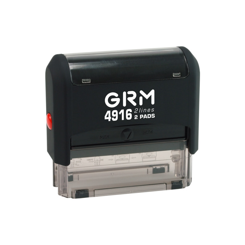 

GRM 4916 2Pads. Оснастка для штампа 69x10 мм, Черный