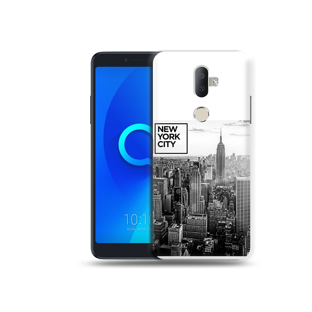 

Чехол MyPads Tocco для Alcatel 3V черно белый ньюерк, Прозрачный, Tocco